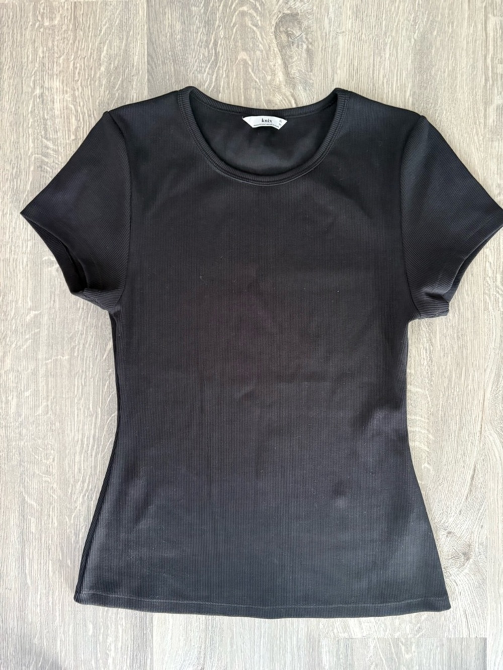 Knix Black Short-Sleeve Crewneck Tee